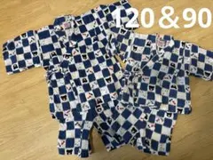 ダブルビー　ミキハウス　甚平　お揃い　120＆90