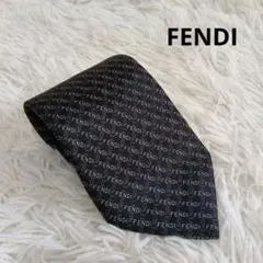 極美品】 FENDI ネクタイ ズッカ柄 グレー イタリア製 お洒落 定番