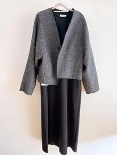 【セット】MARW ジャージー ワンピース ダブルフェイス リバーシブル コート