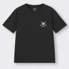 【GU】ジーユー　グラフィックT(半袖) Disney フィガロ　ブラック