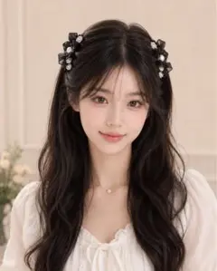 あお上品　韓国高級品　可愛いヘアクリップ　1個売り