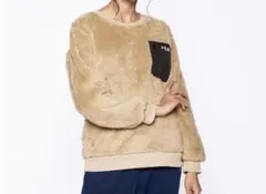 【短丈】FILA ボアプルオーバー ベージュ