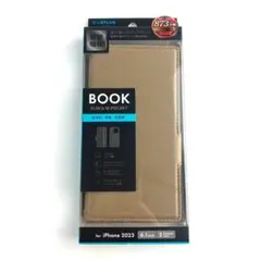 新品 iPhone15Pro 手帳型 スリム 耐衝撃 マグネット ベージュ