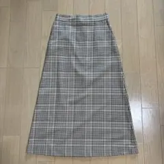 美品☆UNITED ARROWS チェック柄 ロングスカート フレア