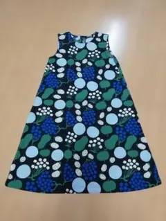 Mサイズ★美品★ユニクロのマリメッココラボワンピース★グリーンワンピース