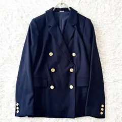 極美品 SNIDEL✨紺ブレ ダブルブレスト ジャケット 金ボタン 本切羽 0