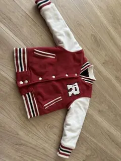 赤と白のフリースジャケット 110cm