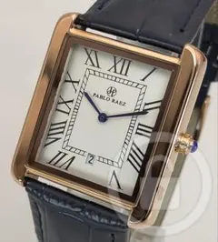 新品未使用】 PABLO RAEZ レクタンギュラー タンク デイト クォーツ 