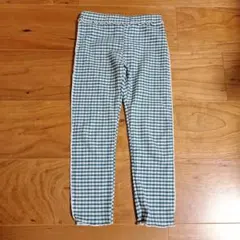 アプレレクール　ギンガムチェック柄 ロングパンツ　緑　110cmのサムネイル