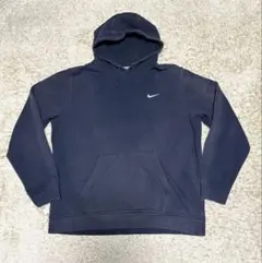00s NIKE 茄子紺XL パーカーy2k 鬼フェード vintage