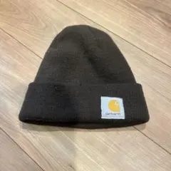 carhartt ダークブラウン ニット帽