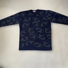 アーノルドパーマー　ゴルフ　ネイビー 抽象パターン 長袖ニットセーター