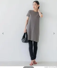 【Mサイズ】coca ニットミニワンピース　グレー