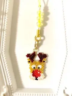 クリスマスストラップ【トナカイ】／2wチャーム マスクチャーム