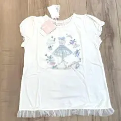 新品未使用　Mezzo Piano 刺繍　ホワイト Tシャツ サイズ140