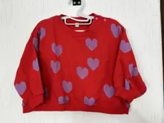 MARKEY'S マーキーズ　ハート柄スウェット　トレーナー90サイズ