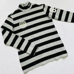 【美品】PEARLYGATES　長袖ハイネックシャツ　モックネック　ボーダー　1