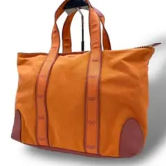 アニヤハインドマーチ トートバッグ リボン 肩掛け キャンバス レザー A4