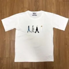 【美品】SHIPS×BEATLES アビイロード 刺繍 Tシャツ ホワイト S