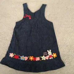 美品　ミキハウス　ワンピース　ジャンパースカート　100