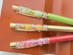 79 ハーバリウムボールペン　３本セット　ハンドメイド