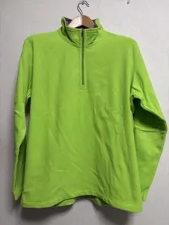 空*吉様 【美品】ユニクロ マイクロフリース ハーフジップ XL 明るい緑