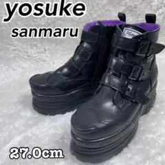 【未使用品】YOSUKE 9cm 厚底 スニーカー ハイカット 多重バックル