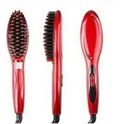 【送料無料】ストレートアイロン電気ブラシピンクorレッド10012