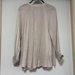 ナノユニバース　ベージュ 長袖ブラウス