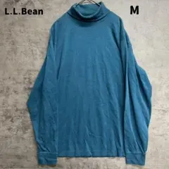 エルエルビーン タートルネック ロンT ターコイズブルー 定番人気【6371】