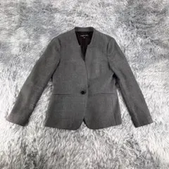 《INDIVI》インディヴィ ノーカラージャケット　シングルボタン　フォーマル