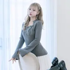 olive des olive BelleCharmeリボンリボンニットワンピ