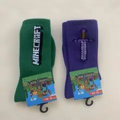 マインクラフト キッズ クルーソックス　靴下　2足19〜24cm マイクラ