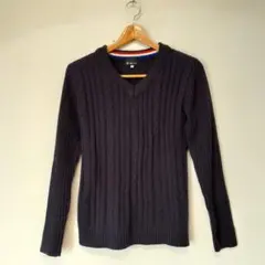 THE SHOP TK メンズ 長袖 ニット ケーブル編み タイト 冬 セーター