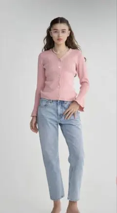 BIRTHDAY BASH LACE TAPERED DENIMデニムパンツのサムネイル