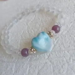 ムーンストーン　ラリマーブレスレット