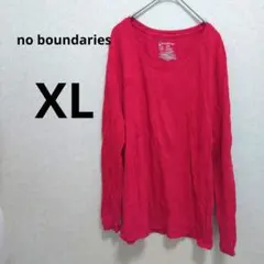 no boundaries 赤 長袖 Tシャツ XL-JXG