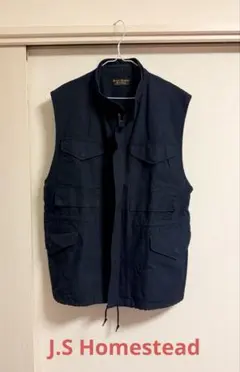 J.S Homestead US M65 ミリタリー ベスト ダブルジップ