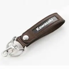 送料込！　KAWASAKI　純正　カワサキ　ハンガーキーホルダー　ブラウンのサムネイル