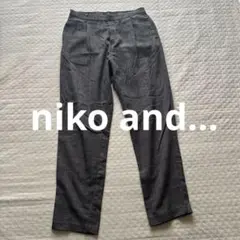 nikoand ニコアンド グレー チェック柄 スラックス チェックパンツ 秋服