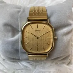 SEIKO DOLCE レクタンギュラー90年 超硬ケース ドイツ製金張りベルト