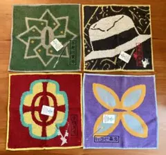 【4枚セット】鬼滅の刃 ハンドタオル タオルハンカチBANDAI