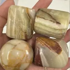 天然石 大玉ビーズ 約30mm 4個セット 穴あき 数珠パーツ ハンドメイド素材