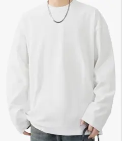 OMKUY 長袖tシャツ メンズ 部屋着 白