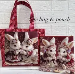 うさぎパネル生地 ハンドメイド ミニバック - メルカリ
