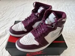 【美品】NIKE AIR JORDAN 1 RETRO HIGH OG ボルドーのサムネイル