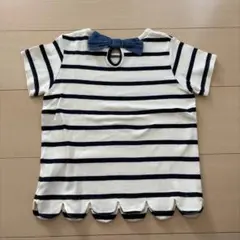 バックリボン付ボーダーTシャツ♡