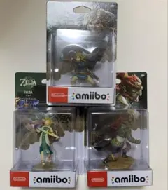 ゼルダの伝説 ティアーズ オブ ザ キングダム amiibo 3個まとめ売り