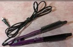 ブラシヘアアイロン パープル