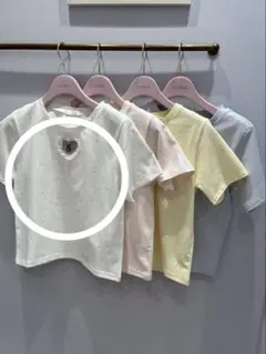 evelyn ハート透かしロゴTシャツ ホワイトのサムネイル